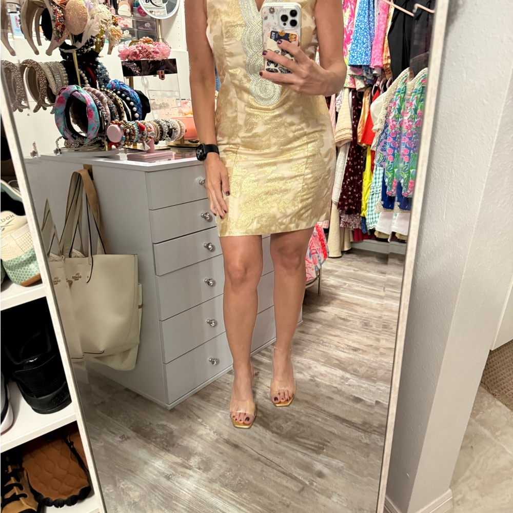 Lilly Pulitzer Gold Mini Dress